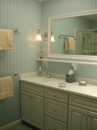 bath, vanity, interior design, renovation, corian, mirror